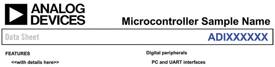 Figure 14. Microcontroller data sheet.